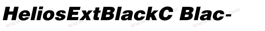 HeliosExtBlackC Blac字体转换